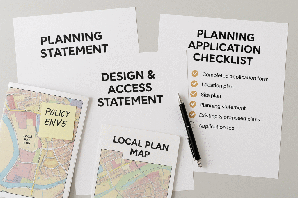 Planning Documents for Application Submission